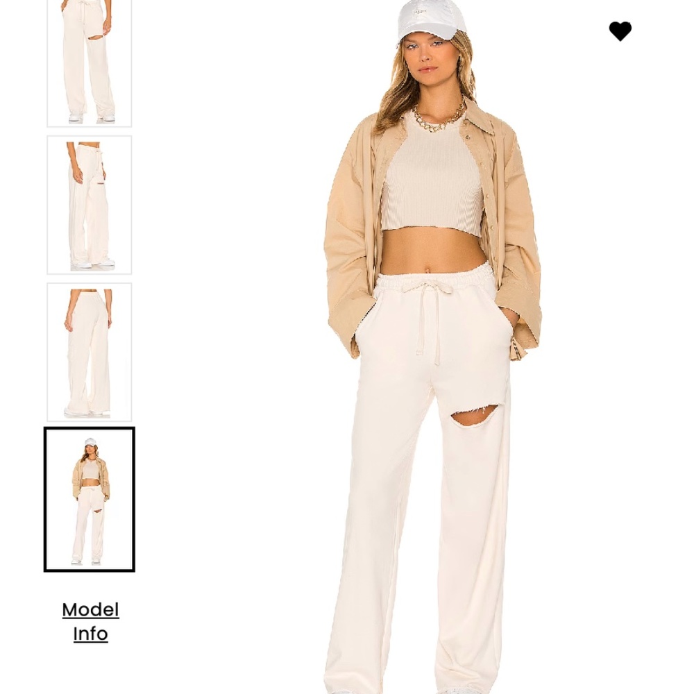 LOVERS + FRIENDS Lara Pant, Color Ivory Sand, Size XXS